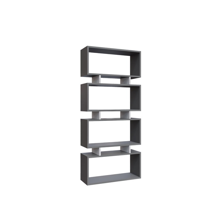 Hanah Home Langdon Estantería Antracita y Blanco